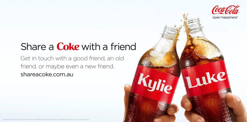 Coca Cola Share A Coke Ad Campaign
