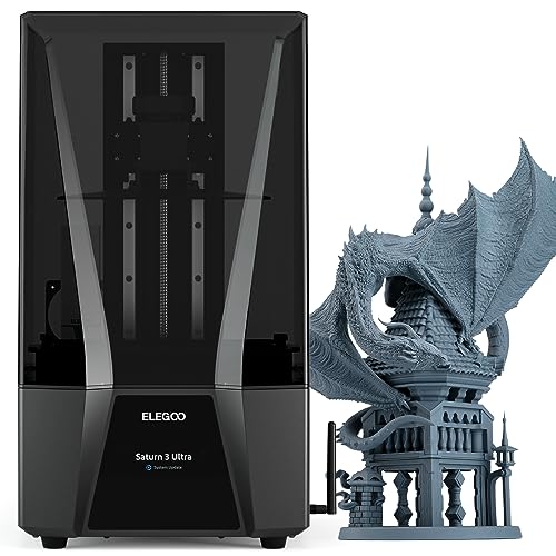 Elegoo Saturn 3 Ultra Msla 3D Printer With 10' 12K Monochrome Lcd, Wi-Fi Transfer, Acf Release Liner Film, Desktop Resin 3D Printer With Large Printing Size Of 8.62 X 4.84 X 10.24 Inches