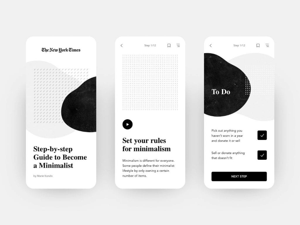 Minimal User Interface Design Example