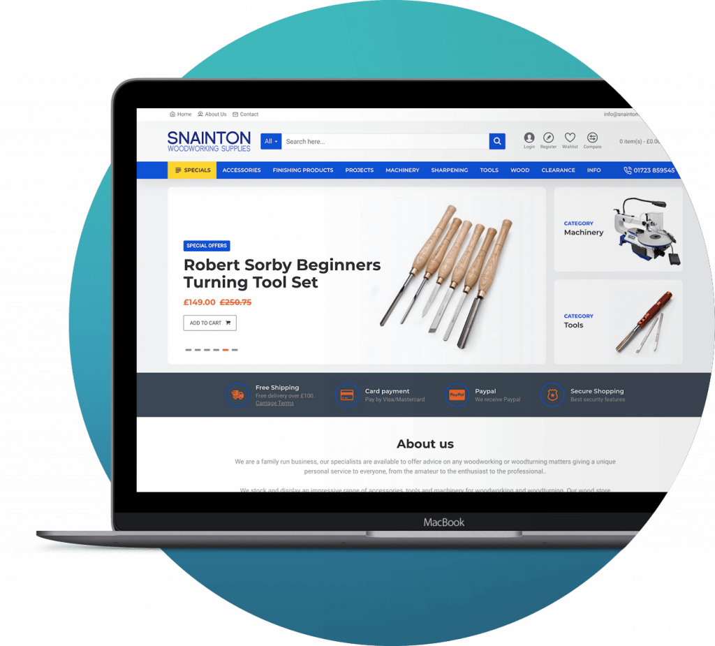 Sales Tool Website Design Focus