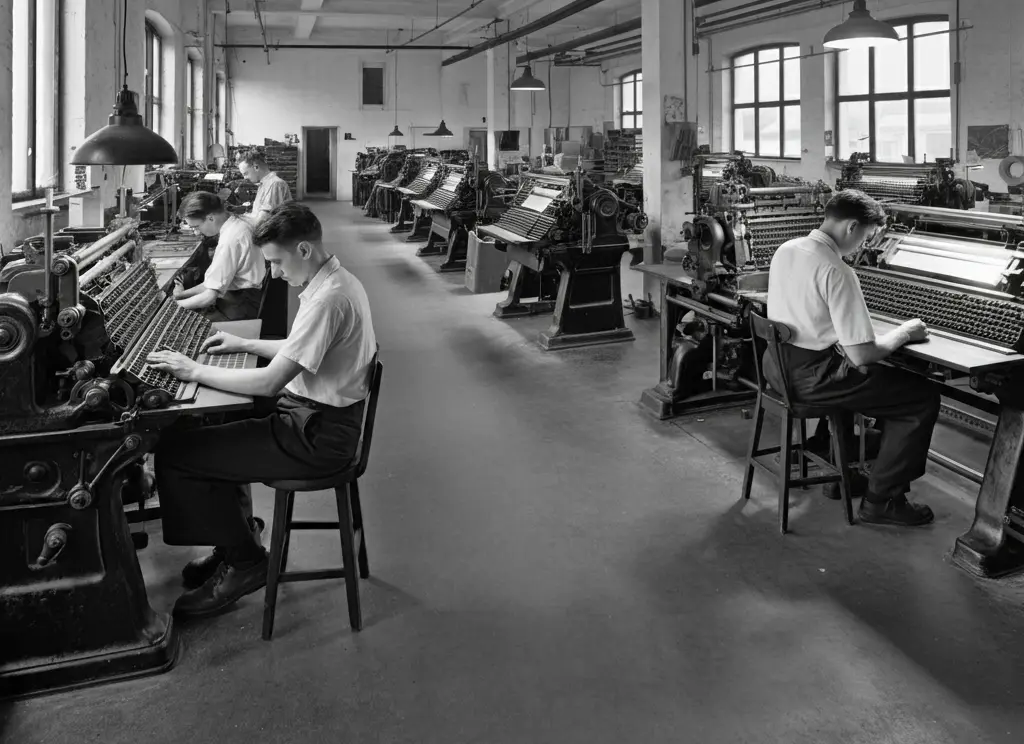 1930S Typography Photo Typesetting Technology