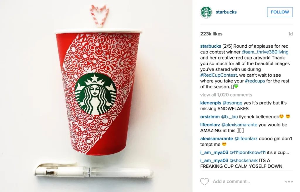 Best Examples Of User Generated Content Starbucks