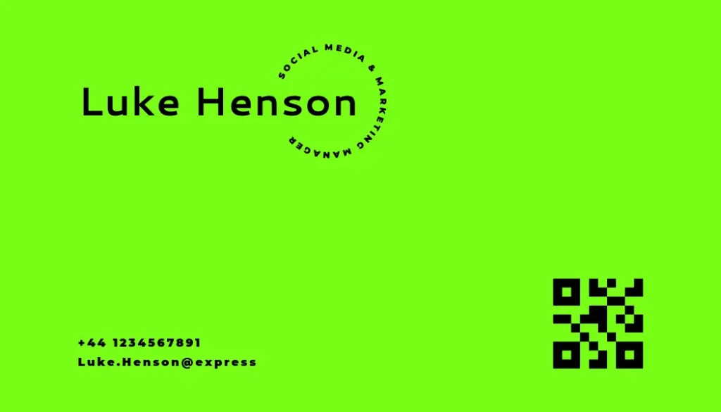 Business Card Templates With Qr Code