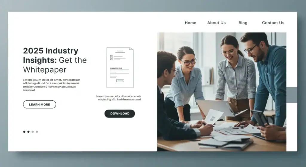 Corporate Landing Page Design Example