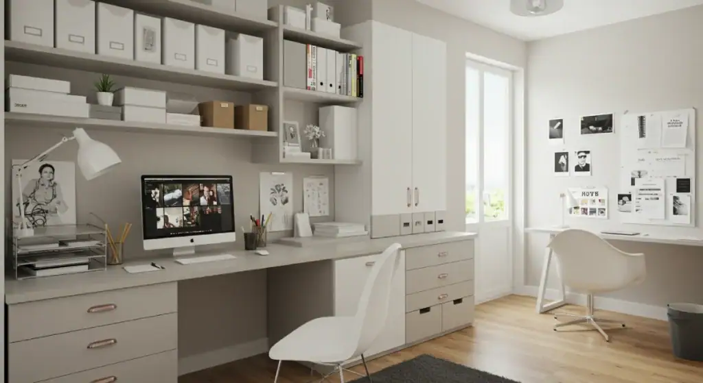 Creative Storage Solutions In A Home Office