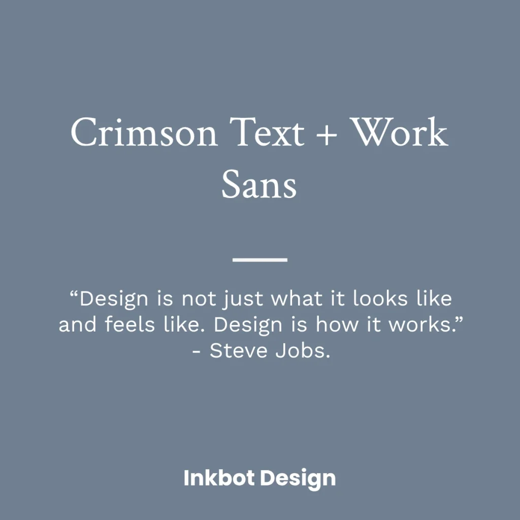 Crimson Text And Works Sans Fonts