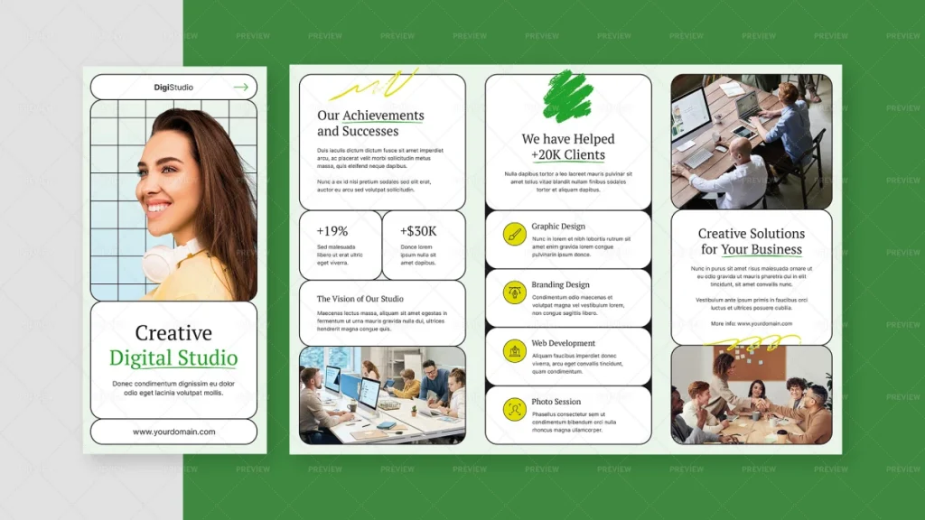 Digital Trifold Brochure Template