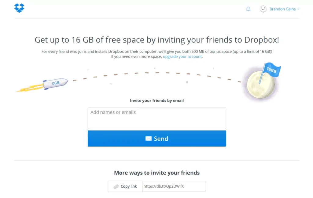 Dropbox Growth Hack Referral