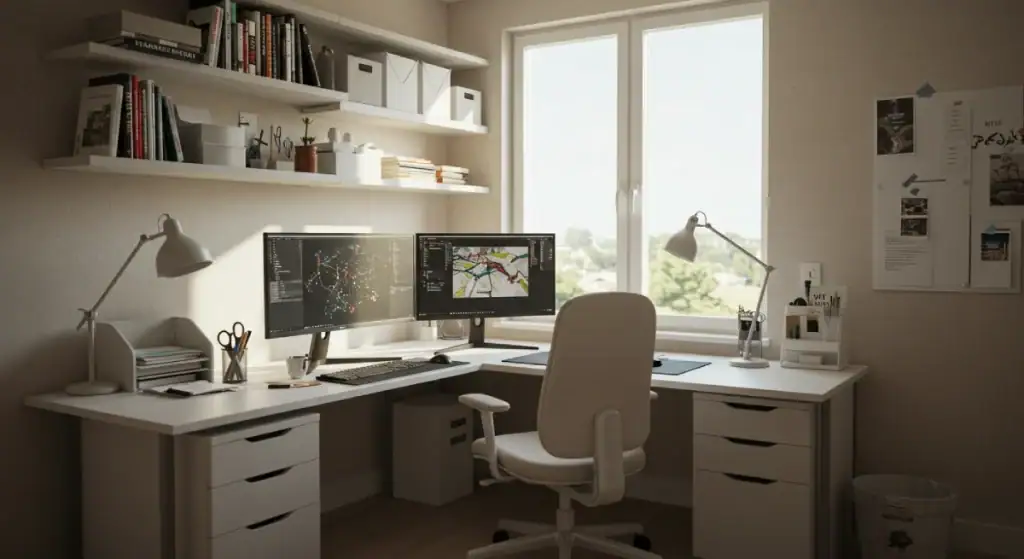 Dual Monitor Setup Home Office Ideas
