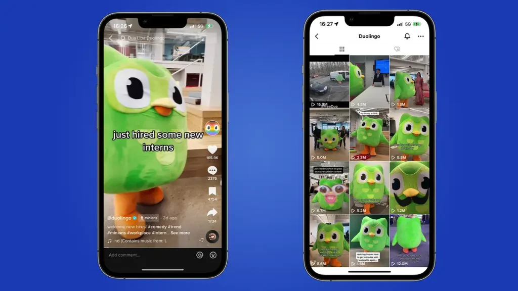 Duolingo Tiktok Social Media Marketing