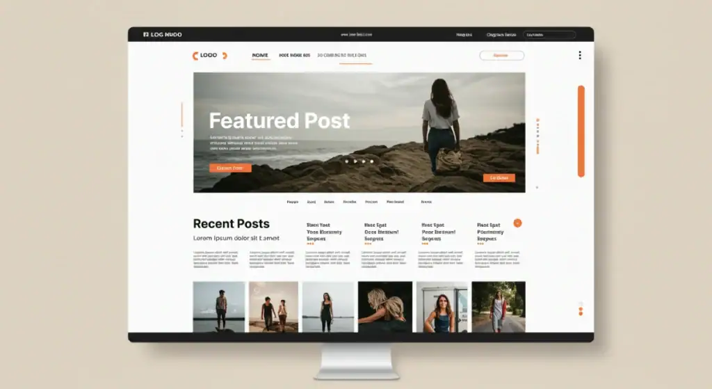 Example Of Blog Page With Visual Hierarchy