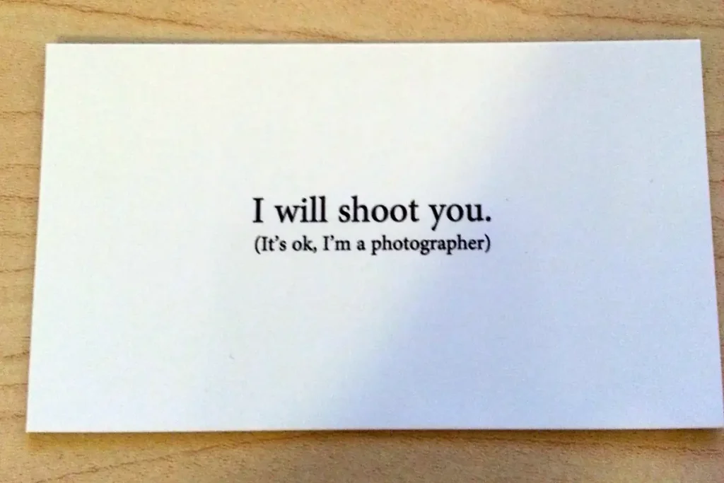 Funny Business Card Example