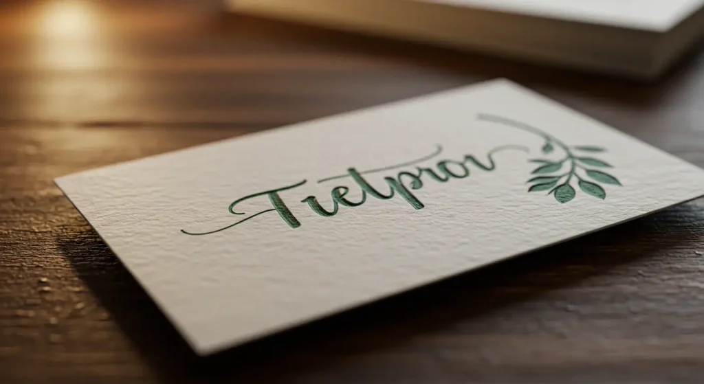 Letterpress Business Card Design