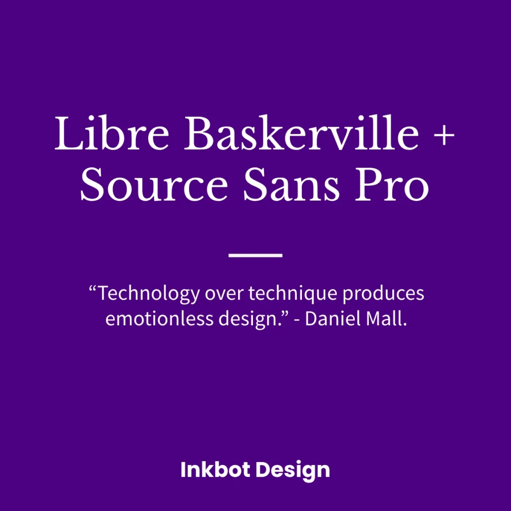 Libre Baskerville Source Sans Pro Font Pairing