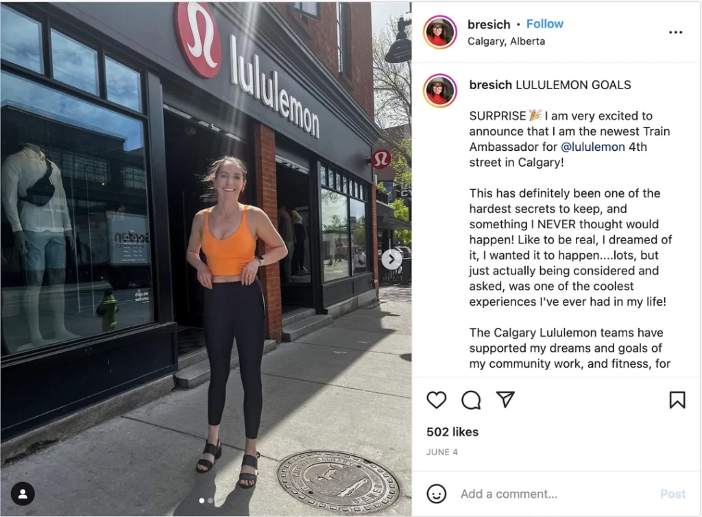 Lululemon Brand Ambassadors
