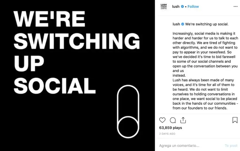 Lush Brand Voice On Social Media