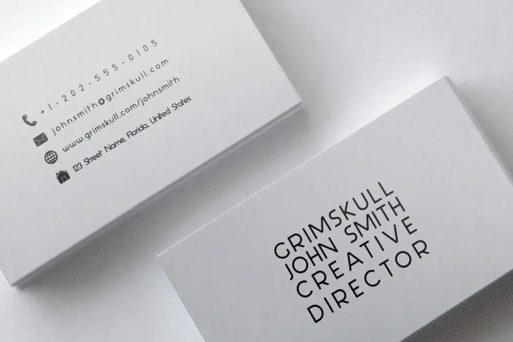 Minimal Business Card Design Ideas