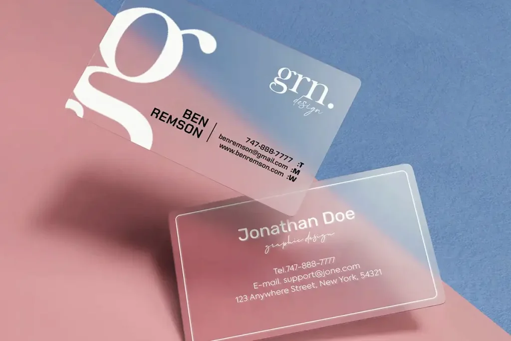 Plastic Business Card Design Ideas