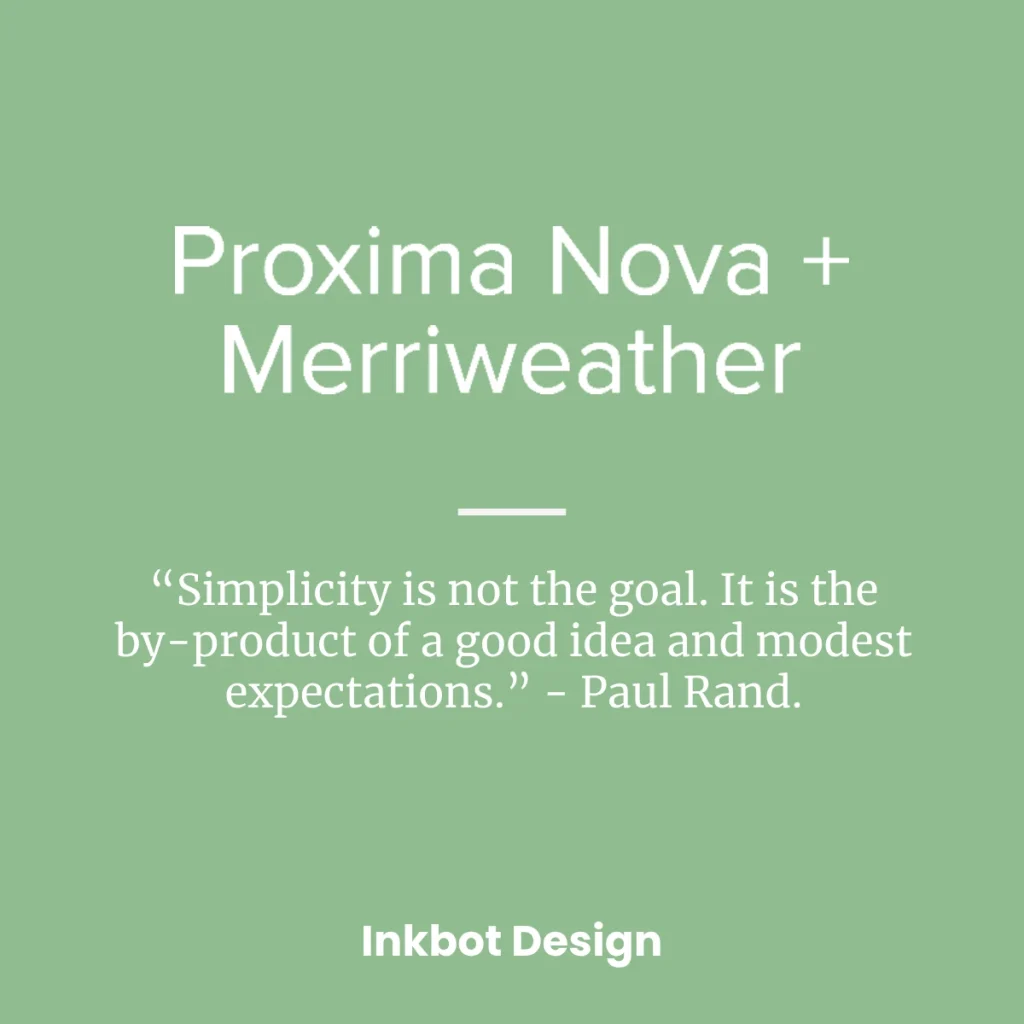 Proxima Nova Font Pairing Merriweather