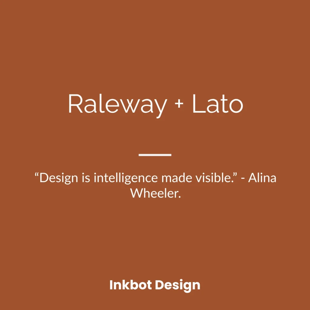 Raleway And Lato Font Combination