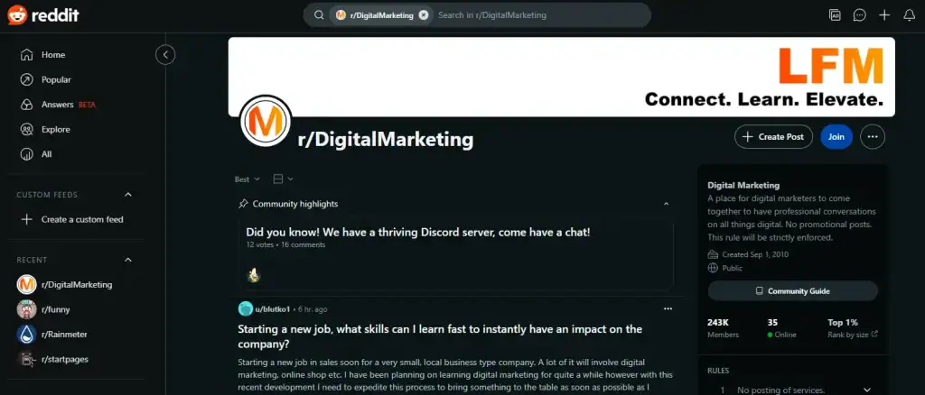 Reddit Most Popular Websites 2025
