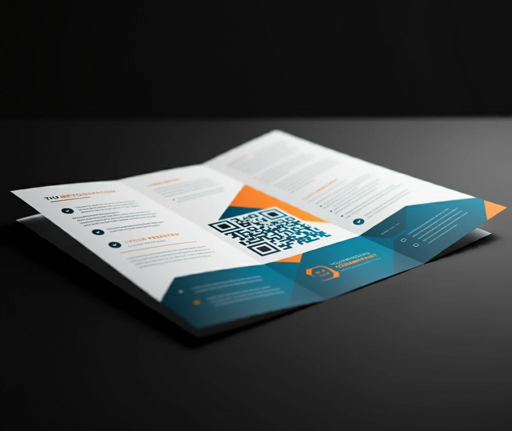 Trifold Brochure With A Qr Code